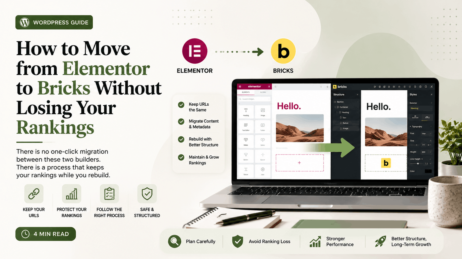 How to migrate from Elementor to Bricks without losing SEO rankings