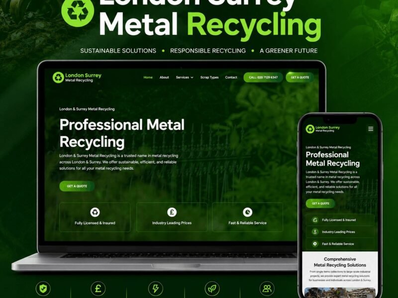London Surrey Metal Recycling site, with scrap grades, live pricing and a quote request form