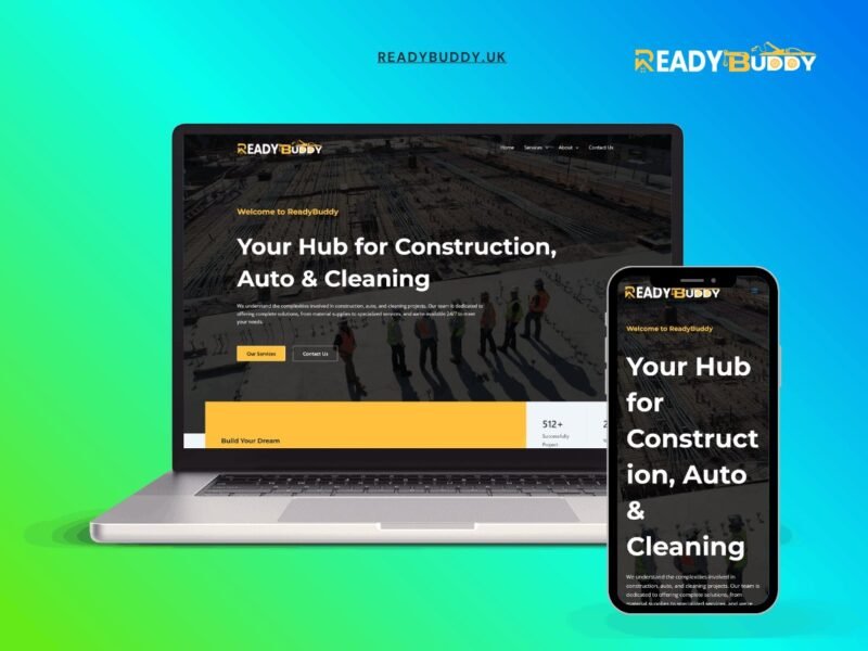 ReadyBuddy hub for construction, auto and cleaning services, with a trade directory